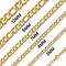 Stainless Steel 18K Gold PVD Coated Figaro Chain Necklace